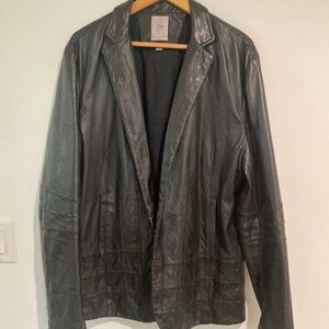 John Varvatos “Artisan” Leather Blazer